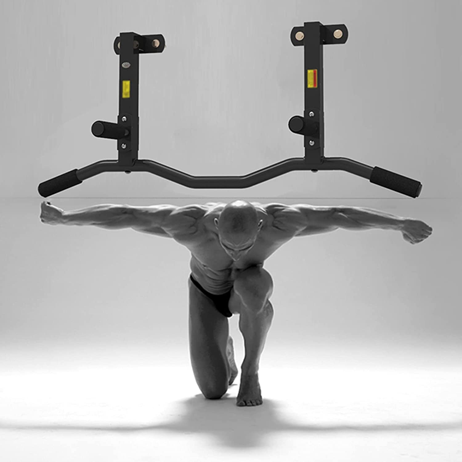 Drążek do podciągania, montowany na ścianie, sprzęt do treningu siłowego, Multi Grip Chin Up i stalowe drążki do dipów, 100 cm, do domu, siłowni