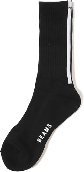 Amazon ビームス Beams ソックス 靴下 バックライン ソックス メンズ Black Free スポーツソックス 通販