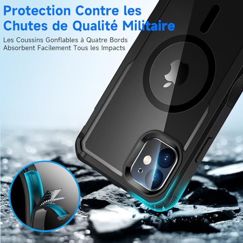 Coque iPhone 12 anti-espion résolvant les problèmes de reflets et de rayures d'écran MagSafe - 6
