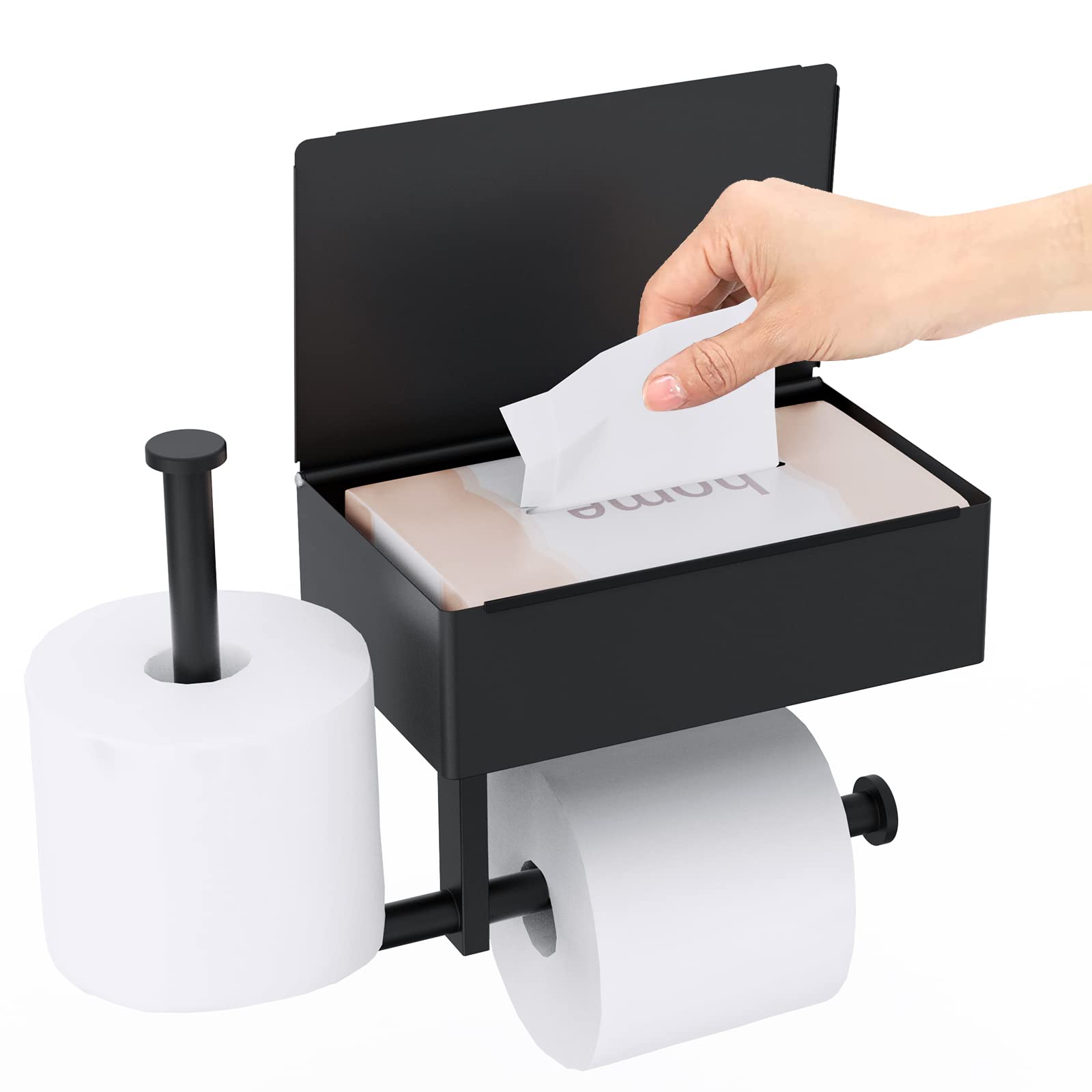 Buy Toilet paper holder with shelf, CODOGOY Toilet Paper Holder with