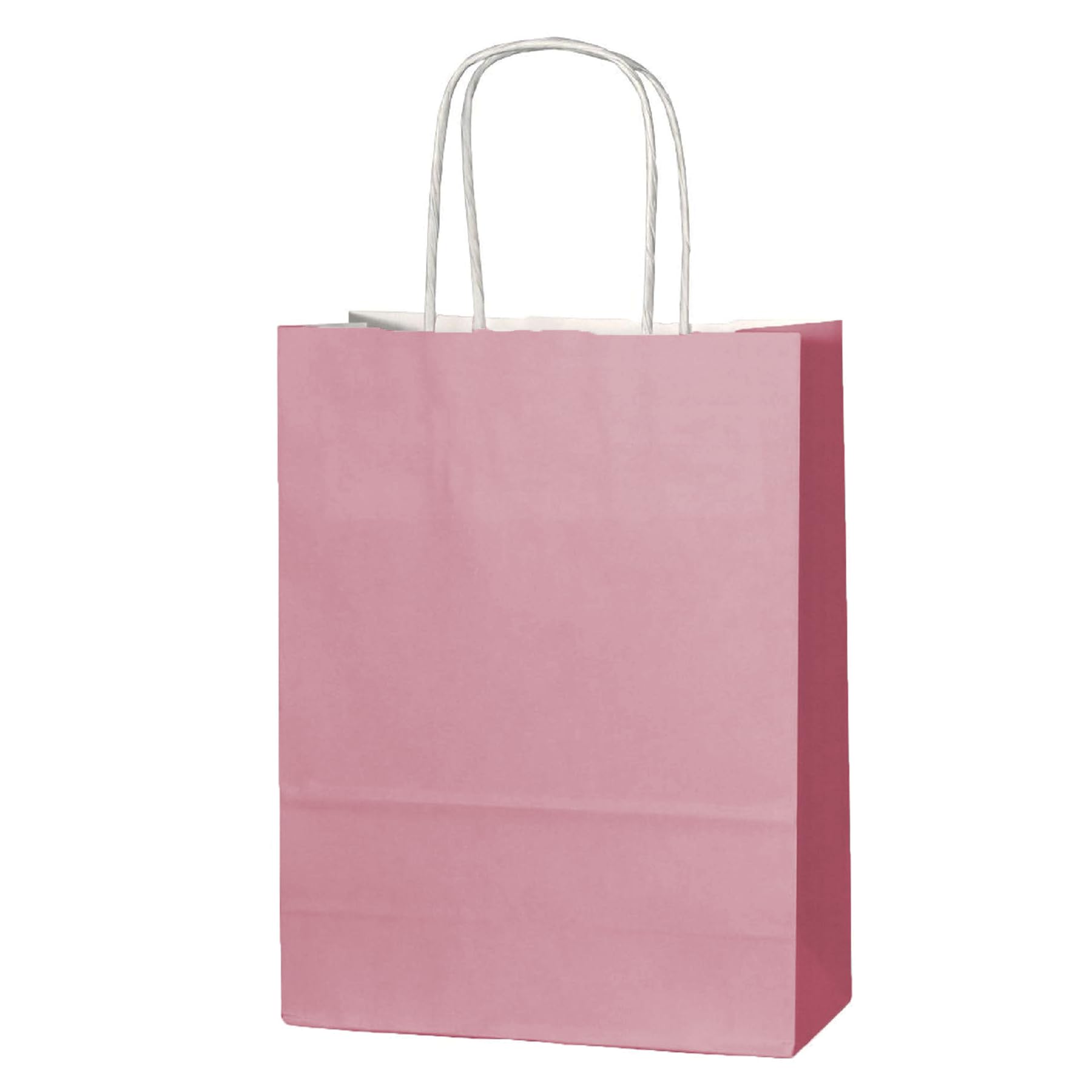 Thepaperbagstore 10 Dusty Pink Paper Party Bags With Handles - 18x22x8cm - Colourful Paper Gift Bags for Kids and Adults Parties, Birthdays, Weddings, Baby Showers, Hen Parties and Sweets — image 1
