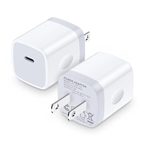 A15 A16 A17 5G Type C Charger Fast Charging Block 2Pack 20W USB C Power Adapter Android Phone