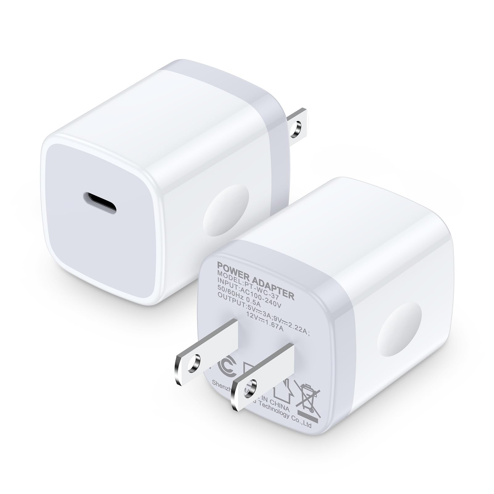 Samsung A15 5G Type C Charger Fast Charging Block,2Pack 20W USB C Power Adapter Android Phone Wall Charger Block for Samsung Galaxy S24 Ultra/S23 FE/A25/A54/A14/A13/S22/S21/S20/S10,iPhone 15/14/13/12