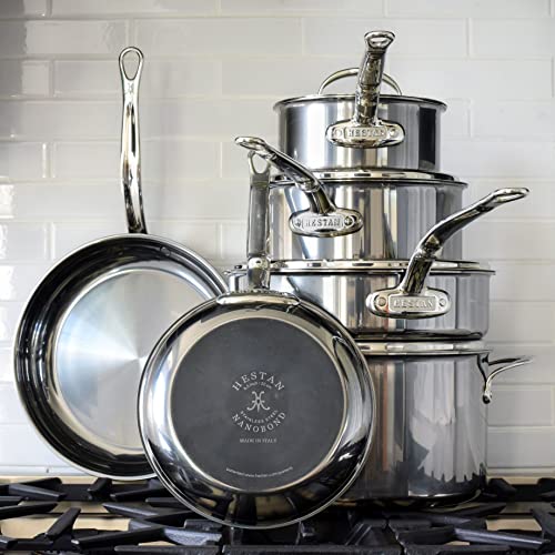 Hestan - Nanobond Collection - Stainless Steel 10-Piece Titanium Ultimate Cookware Set, Induction Cooktop Compatible #TOP5