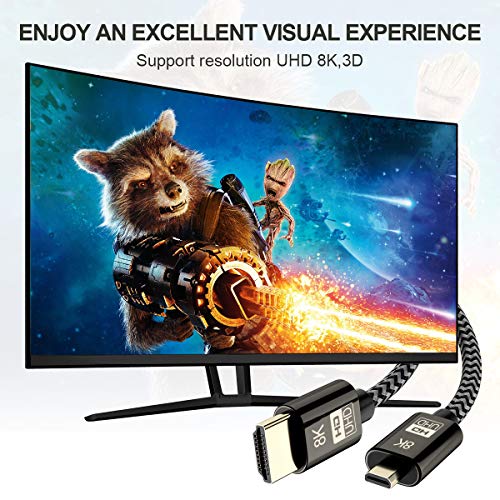 CY Micro HDMI to HDMI Adapter Cable 3.28ft Micro HDMI to HDMI Male to Male Cable Cord for Tablet Camera Monitor - Image 4