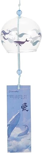 Campanillas de viento de vidrio para decoración de interiores, carillón de viento japonés, decoración del hogar, ornamento conmemorativo, campanas