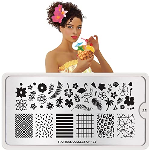 MoYou-London Nail Art Tropical Plate Collection 35