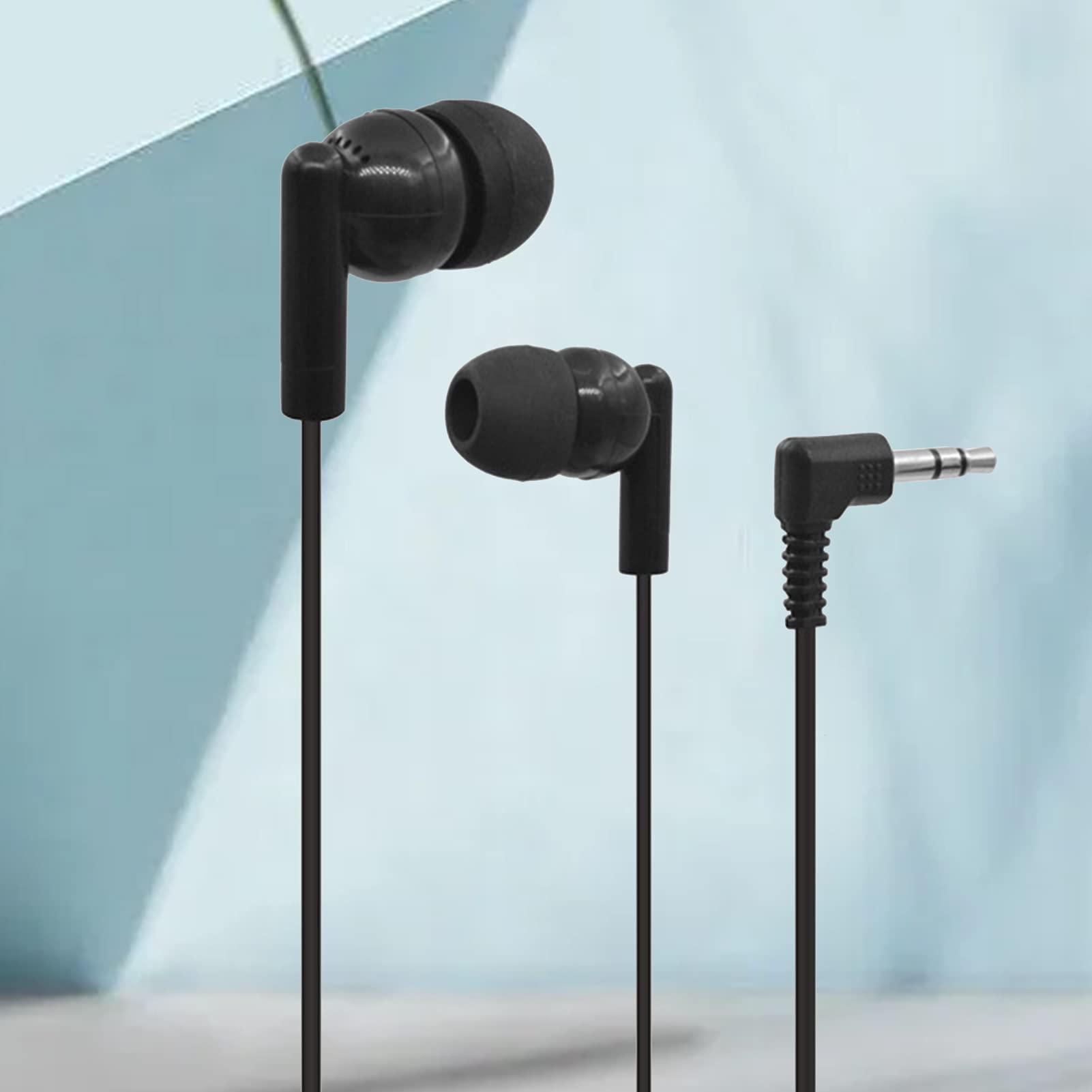 Gaming Headset Wired Headphones Earbuds 102 Wired Earphone Clear Ergonomic PVC 3.5mm Moving Coil in-Ear Head Phones for Phone Fitness Sports Listening Music Black