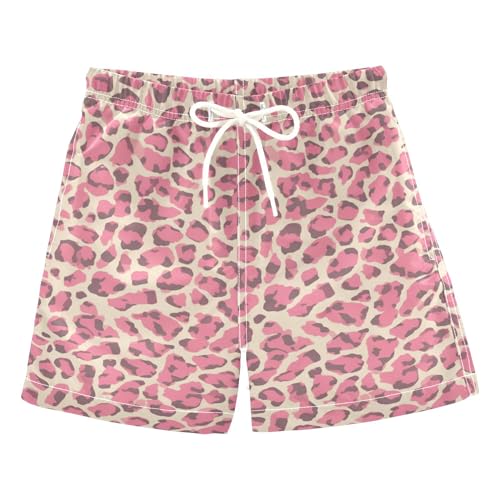 Animal Skin Print Style Boys Swim Trunks Toddler Beach Board Shorts, Quick Dry Swim Shorts Suits 2-16 Years