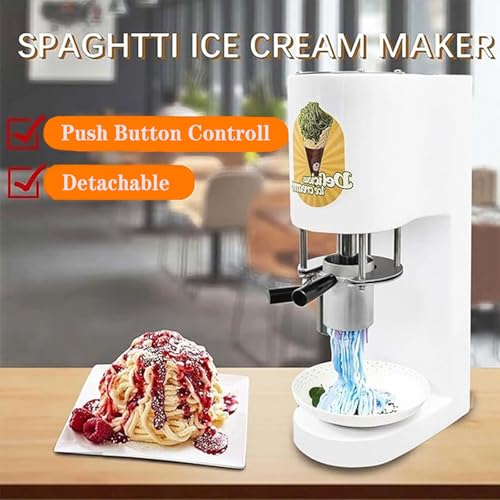HNBYLMM Elektrische Eismaschine - Kommerzielle Spaghetti-Eismaschine, Eismaschine, Spaghetti-Gelato-Maschine mit 4 Formen, Fruit Softeismaschine für Eisdielen und Dessertläden – Bild 3