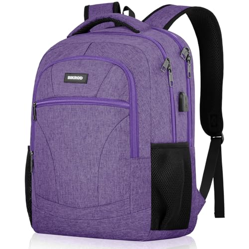 BIKROD Rucksack Herren und Damen, Schulrucksack Jungen Mädchen Teenager, 15.6 Zoll Laptop Arbeit Daypack mit USB-Ladeanschluss für Business Wandern Reisen Camping Schulranzen