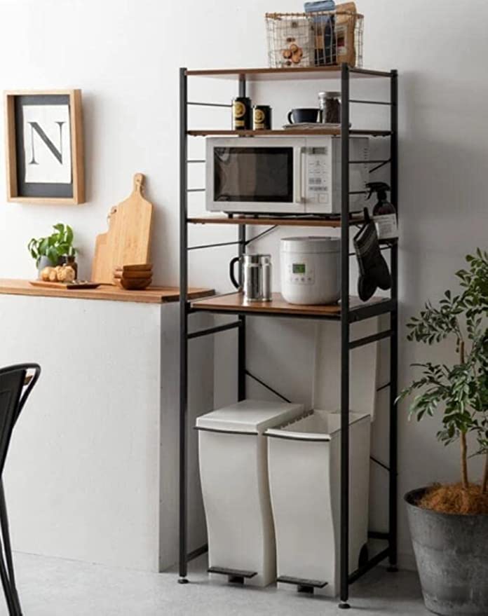 Amazon｜レンジ台 炊飯器ラック 家電収納 収納棚 レンジラック