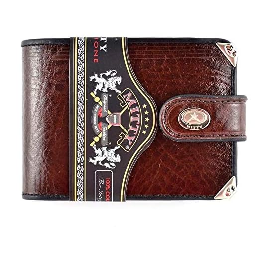 Carteira Masculina Mitty Em Couro Legítimo Preta - M1f (Cafe)