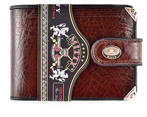 Carteira Masculina Mitty Em Couro Legítimo Preta - M1f (Cafe)