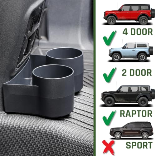 Portavasos trasero desmontable doble IAG para Ford Bronco 2021+ miniatura 5