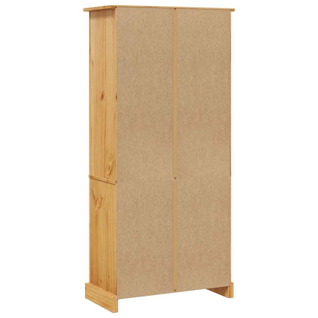 Générique Regał 5 rustykalnych meksykańskich półek sosnowych 80x40x170 cm, szafka do przechowywania książek i drobiazgów do salonu lub biura