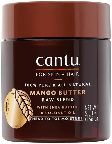 Cantu Skin Therapy Hydrating Raw Blends Body Butter Mango Butter Shea Butter and Coconut Oil, 5.5 Ounce