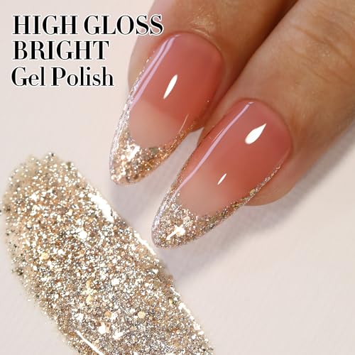 Esmalte de uñas de gel con purpurina Double Rhythm magnético de 15 ml para manicura 3