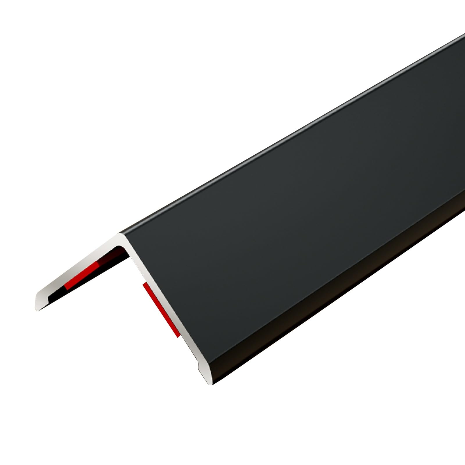 Paraspigoli Muro per Pareti in Lega di Alluminio Protezione Angolare a L Striscia a 90° per la Decorazione del Soggiorno Caricamento con Adesivo Speciale(Black,120 * 2.5cm)