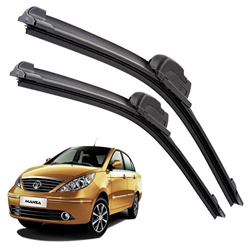 Image of Euro Care Windshield Car Wiper Blades Compatibility With TATA Manza (Model : 2014-2018) - Set of 2Pc (D-24,P-16)