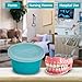 Denture Cup with Lid - Pack of 5 Denture Cases - Retainer and False Teeth Container Bath for Travel, Nursing Home, and Hospital Use
