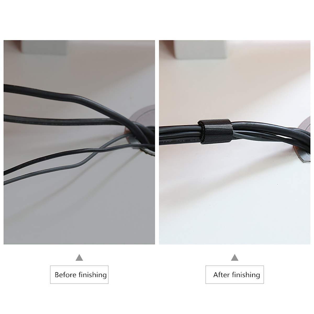 Nastro per strumenti fai da te Accessori Fascetta per cavi Nastro - Rulli per fascette per cavi bifacciali Nastro di fissaggio Avvolgimento Corda di filo Cinghia di fissaggio riutilizzabile Fascette