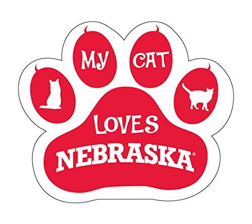 Nebraska Cornhuskers Cat Lover Paw Magnet Officially Licensed Collegiate Product
