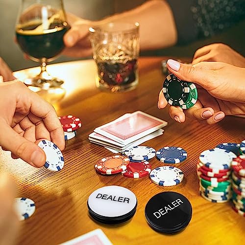 Image of GSE Games & Sports Expert 3-Inch Double-Sided Casino Grade Clear Acrylic Poker Dealer Puck Button for Gambling Card Games, Texas Hold 'em, Poker Nights, Tournaments