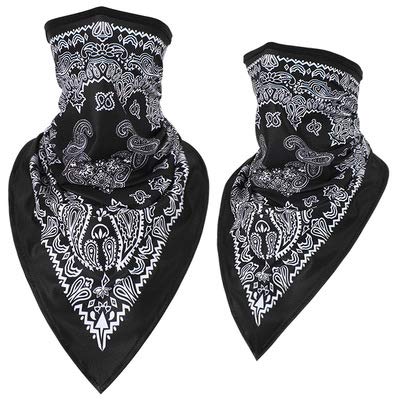 Men Women Seamless Bandana Rave Scarf Sun Protection Balaclavas Neckerchief Gaiters For Riding Festivals Black White #TOP23