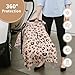 Rquite Car Seat Cover Baby, Carseat Covers for Boy Girl, Minky Infant Car Seat Cover Winter, Peekaboo Opening Car Seat Canopy, Multiuse Baby Carrier, Stroller, Nursing Cover, Minky Blanket, Leopard