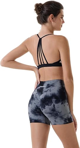 Miniatura 4 de AUROLA Dream Tie Dye Pantalones Cortos de Entrenamiento para Mujeres Sin Costuras Scrunch Activos Suaves
