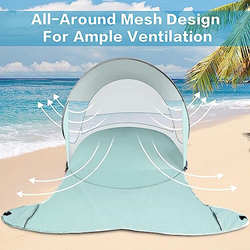 Playieer LWC-112 Beach Tent, Large Automatic Instant Pop Up Beach Shade, Upf 50+ Portable Sun Shelter Anti Uv Beach Umbrella Baby Tent thumb #4