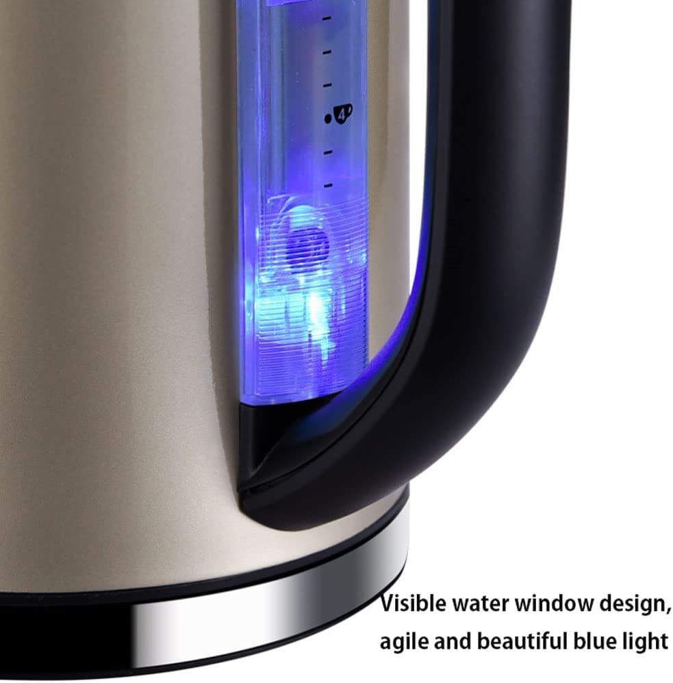 Hervidor eléctrico inalámbrico de acero inoxidable 1.5L miniatura 5