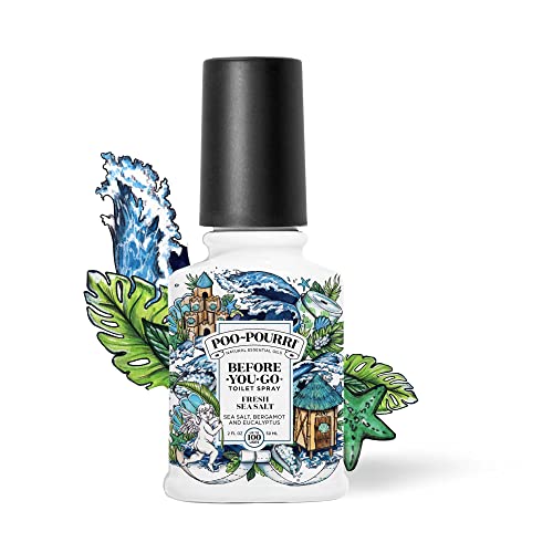 Poo-Pourri Before-You-Go Toilet Spray, Fresh Sea Salt, 2 Fl Oz - Sea Salt, Bergamot And Eucalyptus #TOP1