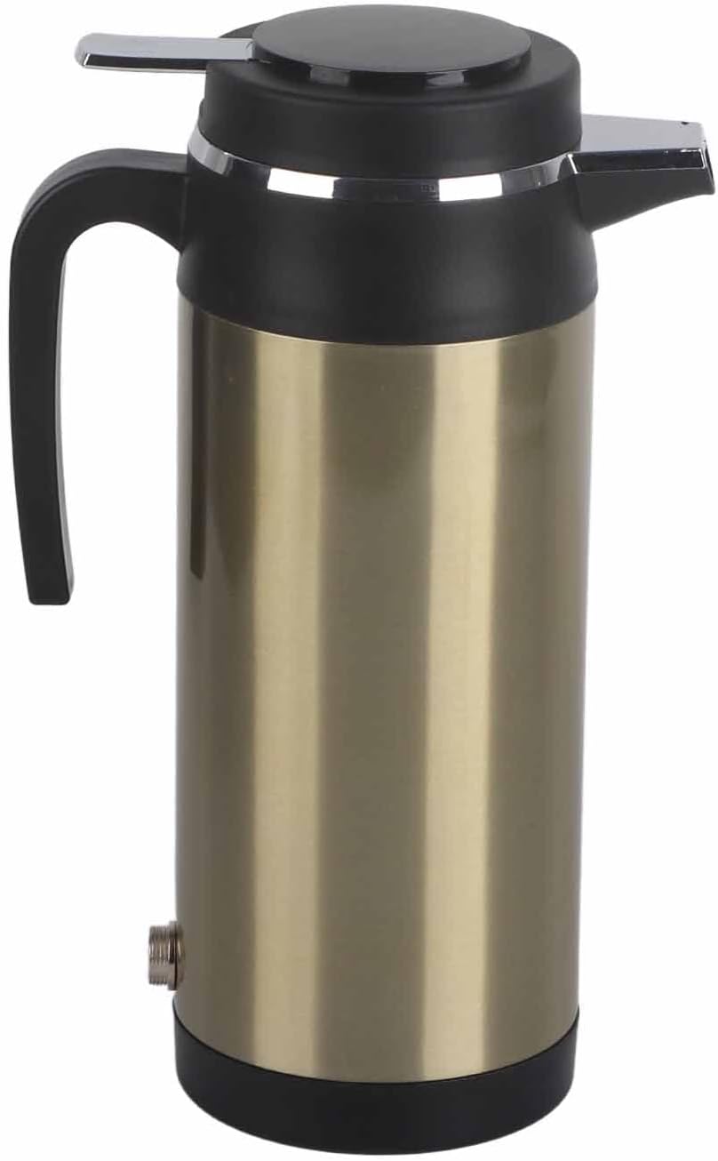 Keenso Car Kettle Boiler 1200ML 12V Stainless Steel Electric Incar Kettle Car Heating Cup Travel Thermoses Heating Water Bottle for Water Tea Coffee Milk(12V) Other electrical appliances