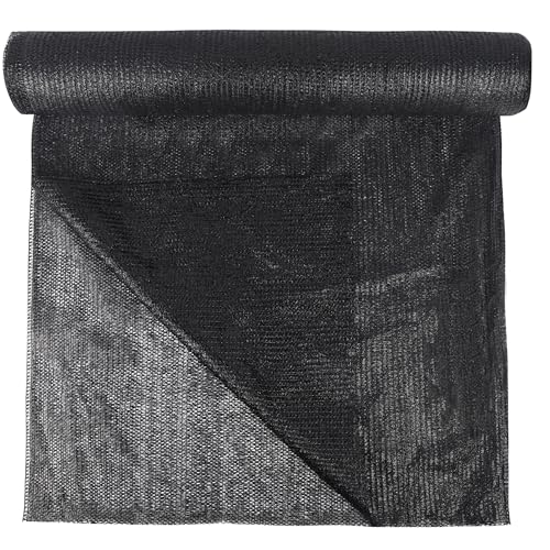 Image of winemana 6x120 FT Outdoor Shade Cloth for Garden & Plants - 50% Large Black Mesh Tarp, UV Resistant Woven Shade Fabric for Greenhouse Farm Row Cover Vegetables Sun Protection Poultry Run