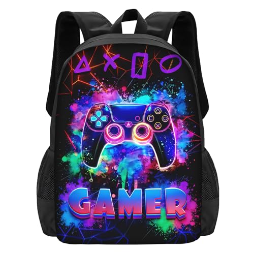 Sac à dos garçon motif manette de jeu pour éviter le mal de dos