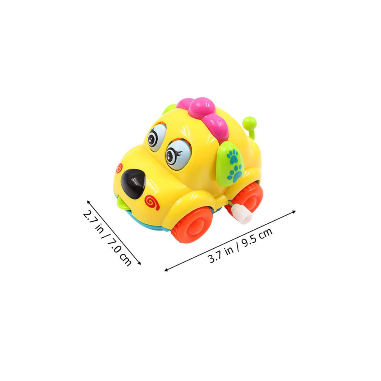 DECHOUS 3 Pcs Cartoon Wind Up Creative Clockwork Car Shape Design for Playtime and Parent Interaction Portable and Eye Catching for