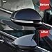 2pcs for Golf 8 MK8 R GTI RLine 2020 2021 2022 2023 Accessories（W/Lane Assist）OX Horn Side Rearview Mirror Cover Sporty Car Auto Exterior ABS -Carbon Fiber
