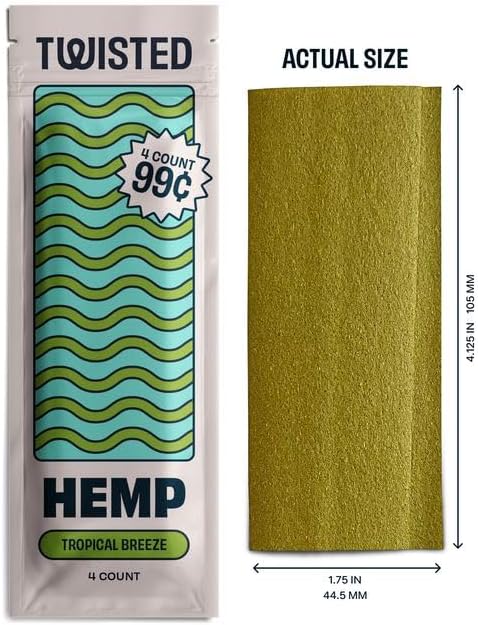 Miniatura 8 de Paquete de 15 Twisted Hemp Wrap Tropical Breeze 4 hojas por paquete