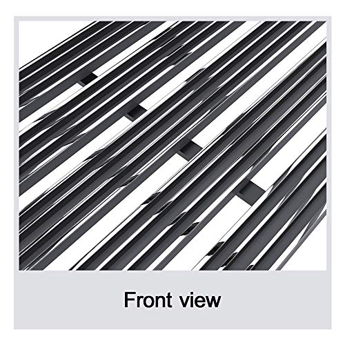 Image of APS Compatible with Chevy Silverado 1500 2014-2015 Lower Bumper Aluminum Chrome Polished Wide Horizontal Channel Billet Grille Insert C65990T