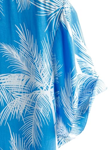 Image of JOTOOK Mens Hawaiian Shirt Short Sleeve Button Down Tropical Shirts Casual Floral Summer Beach Shirt