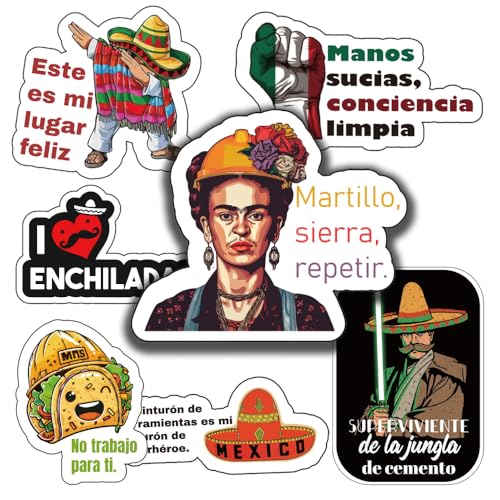 Calcomanías mexicanas para cascos y botellas resistentes al agua 3