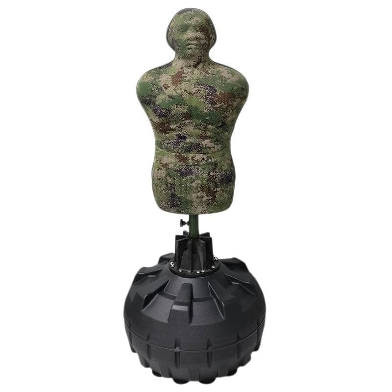 Free Standing Punching Dummy, Camouflage Training Torso with Heavy Base, Combat Practice Target
