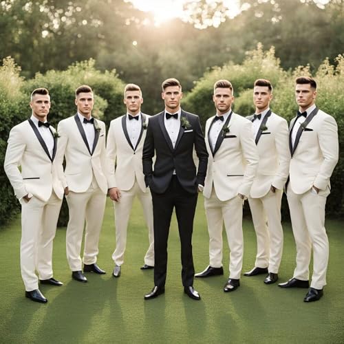 Mens 2 Piece Suits Shawl Lapel Tuxedo for Men Slim Fit Blazer Jacket Set for Wedding Dinner Prom4