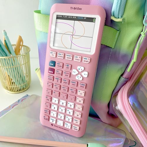 Image of TI-84 Evo Graphing Calculator Texas Instruments, Pink | Intuitive Icon-based Homescreen, USB-C Charging, Python Programming, Faster Performance, Bigger Graphs than TI-84 Plus CE