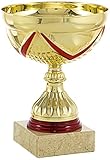 Base marmo Crema PALLART 7117 – 3 Trofeo Sportivo con Motivo Nastro, Oro, Taglia Unica