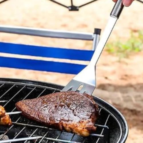 Kit Para Churrasco 9 Peças Com Estojo De Resistente E Alça Cabo De Inox Inoxidável Presente Vendana