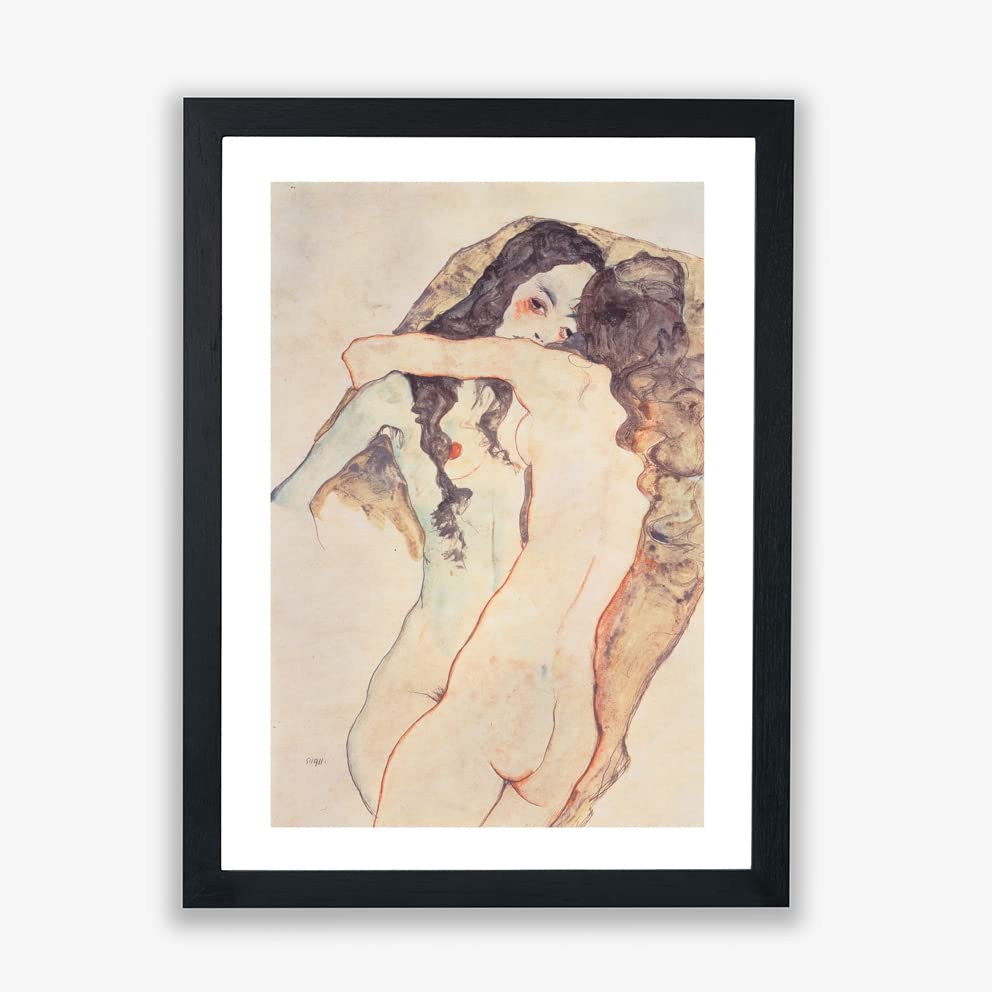 Poster giclée Egon Schiele Zwei sich Umarmende Frauen impression d'art grand format