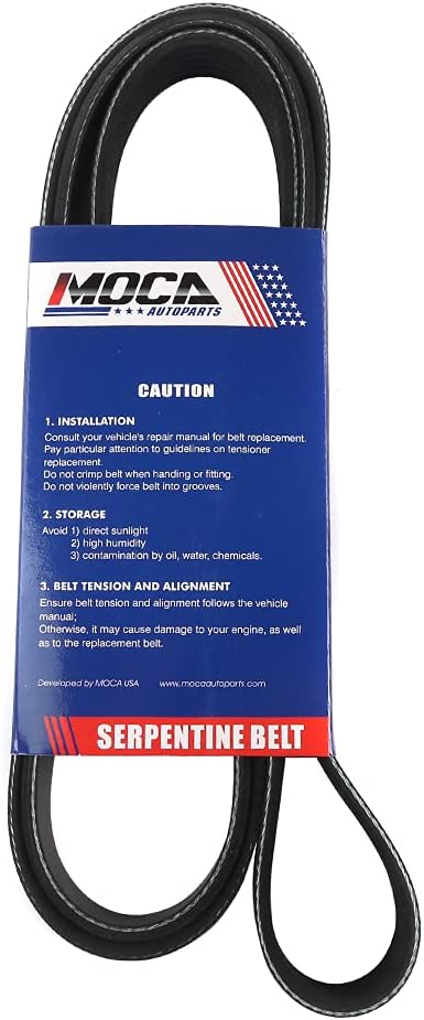 6PK2060 Serpentine Belt fit 14-18 for Ram 1500 3L, 13-15 for Chevrolet Camaro 6.2L, 09-11 for BMW 335d 3L, 94-99 for Ford Ranger 4L, 91-93 Sonoma 2.5L, 06-10 for Kia Optima 2.7L, 15-19 RC F 5L